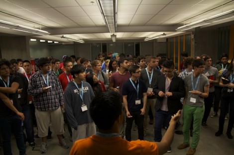 Over 300 programmers gathered for the hackathon at the Bahen Centre. TREVOR KOROLL/THE VARSITY