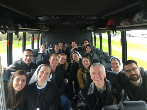 A picture of the group headed to the March for Life in Ottawa. SMC President David Mulroney is present (front right). UNIVERSITY OF ST. MICHAEL'S COLLEGE/FACEBOOK